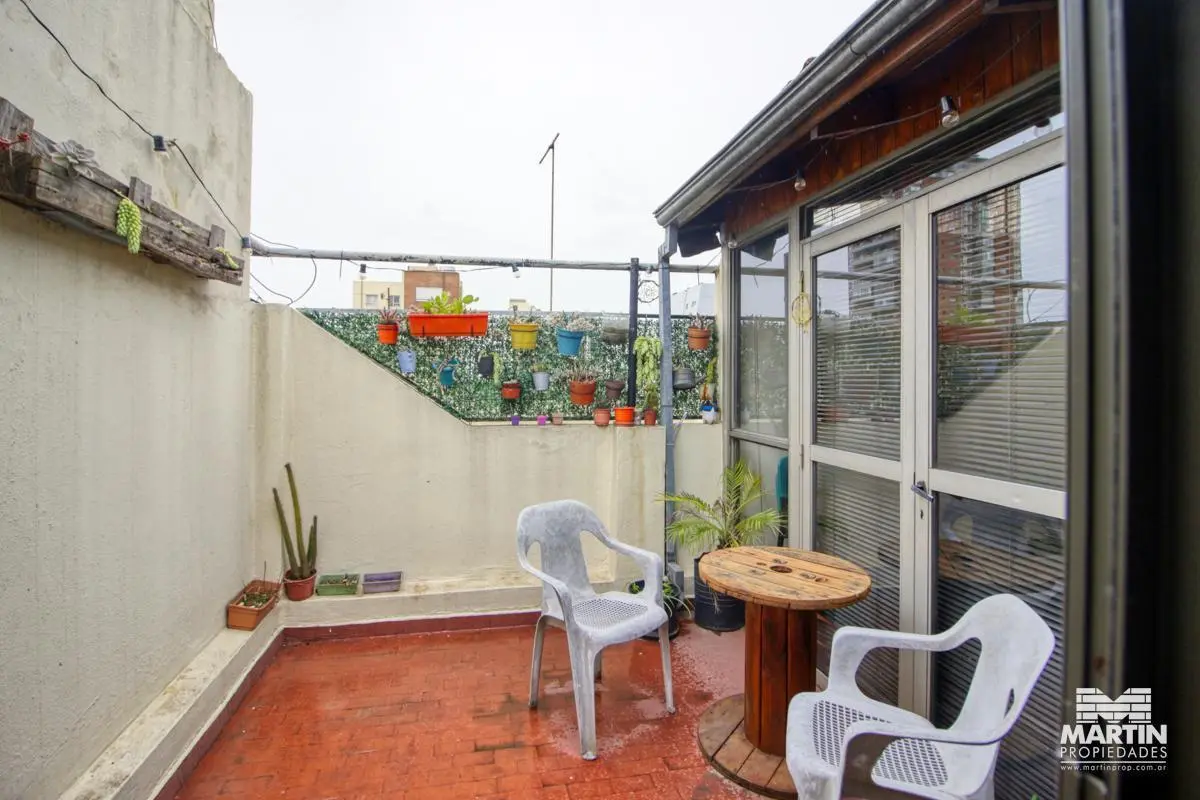 Departamento en alquiler temporario amoblado -Nuñez, 1 amb dividido con terraza propia, muy luminoso 2