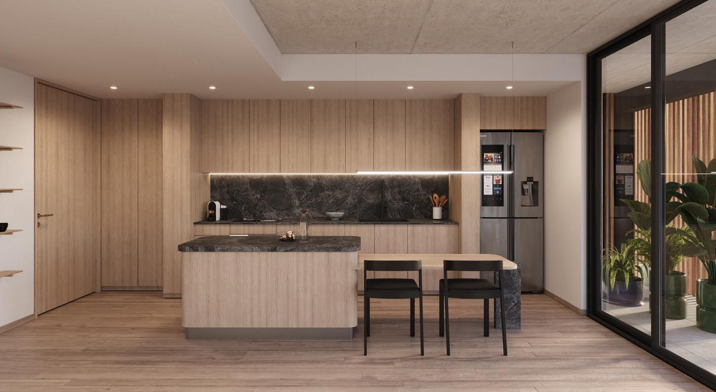 Departamento 2 ambientes con balcón en L y cochera, en Milennia Río - Nordelta