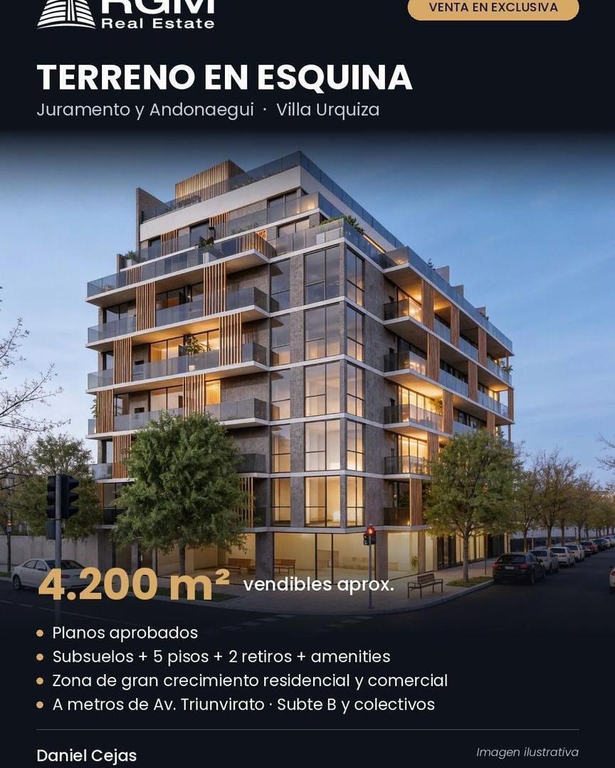 Foto de Venta Terreno para edificar en Juramento esquina Andonaegui Villa, imagen 1
