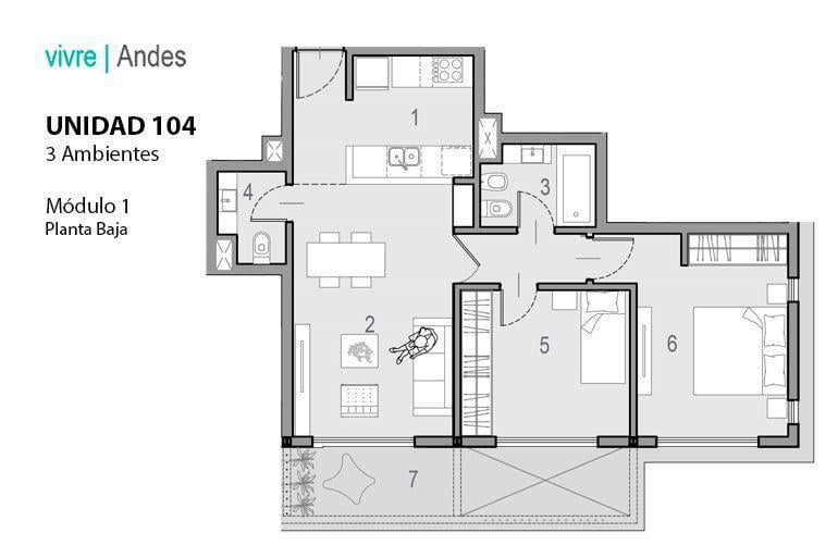 Venta de pozo 3 amb. en San Martín de los Andes, Neuquen