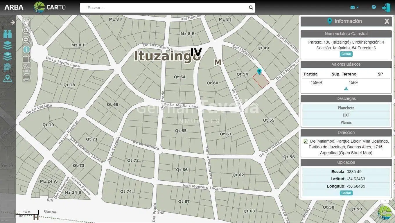 Lote en venta en Parque Leloir 1569 m² 1