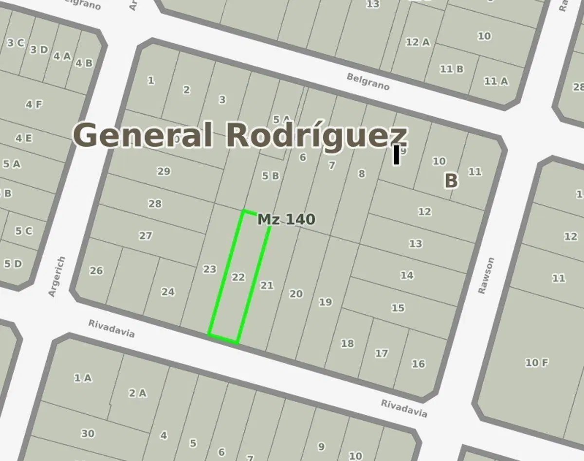Terreno / Lote en venta de 427m2 ubicado en General Rodríguez 2