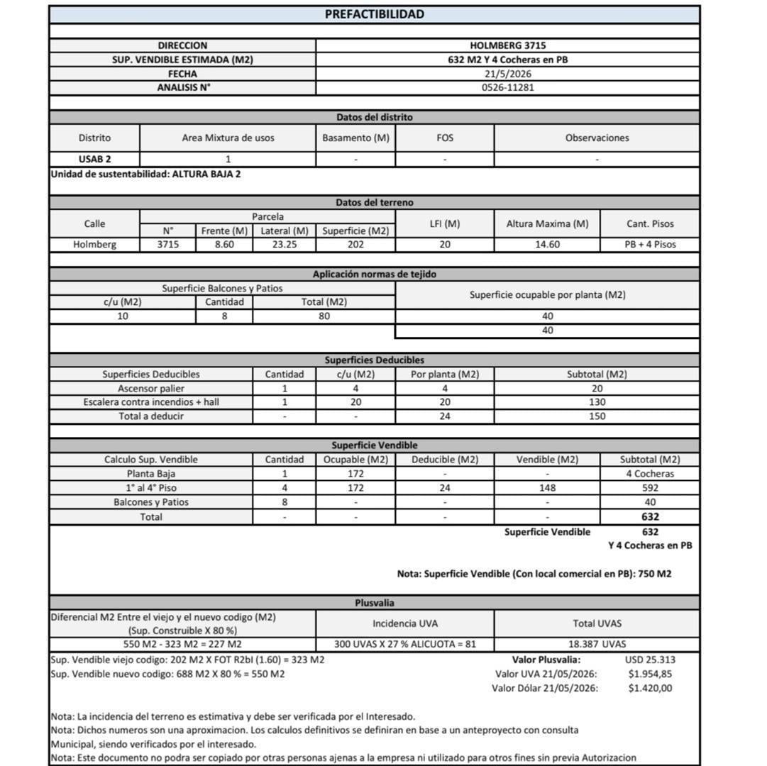 Foto de Lote USAB 2 en Saavedra – Holmberg al 3700 – PB + 4 Pisos, imagen 2