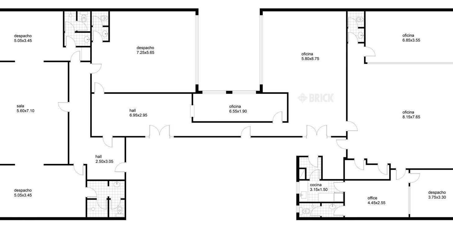 ESPECT OFICINA EN PISO DE 372 M2 EN AV. BELGRANO AL 1300 - 4 COCHERAS 5 BAÑOS COCINA