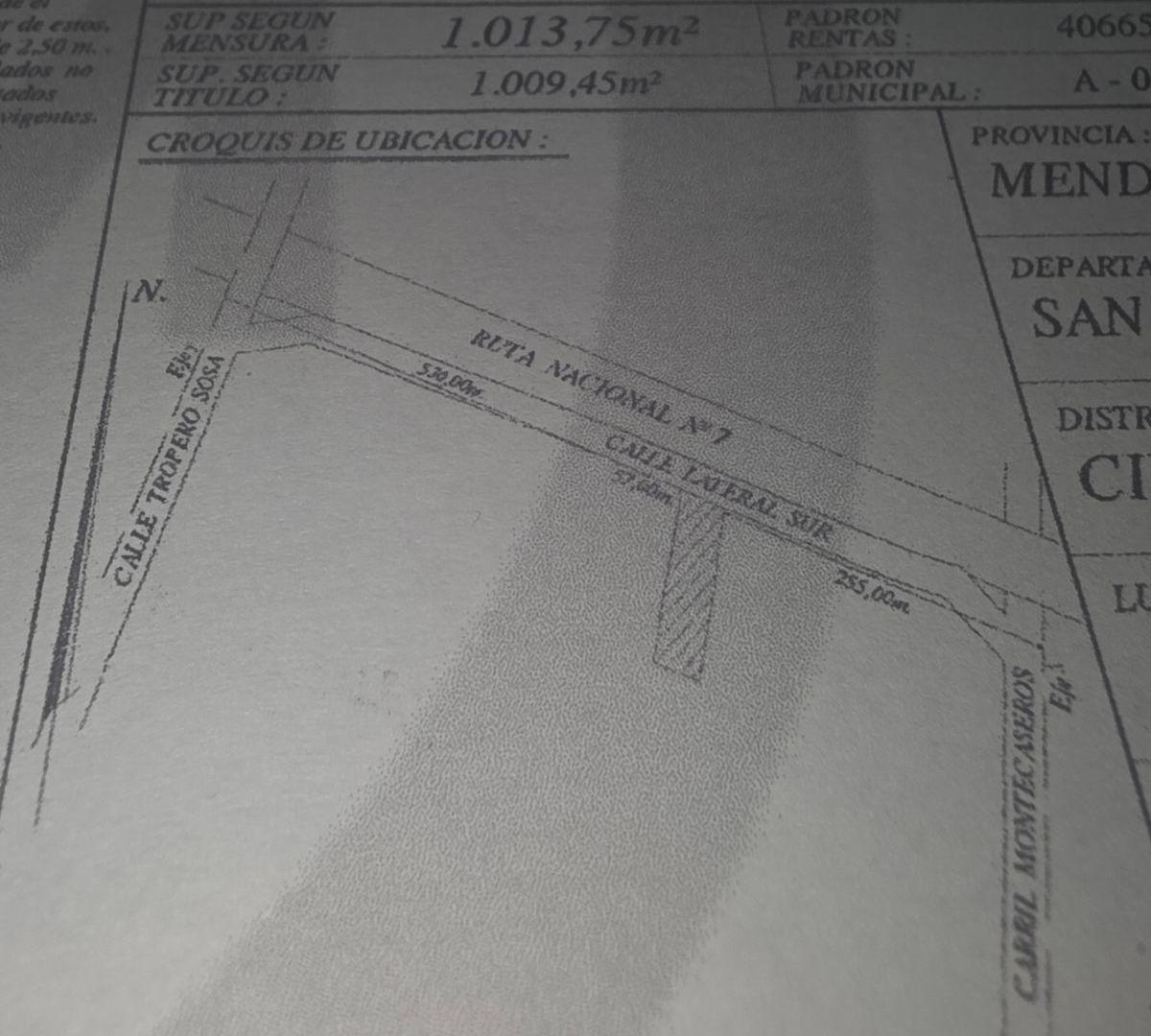 Foto de Se vende lote lateral sur Ruta 7, imagen 5
