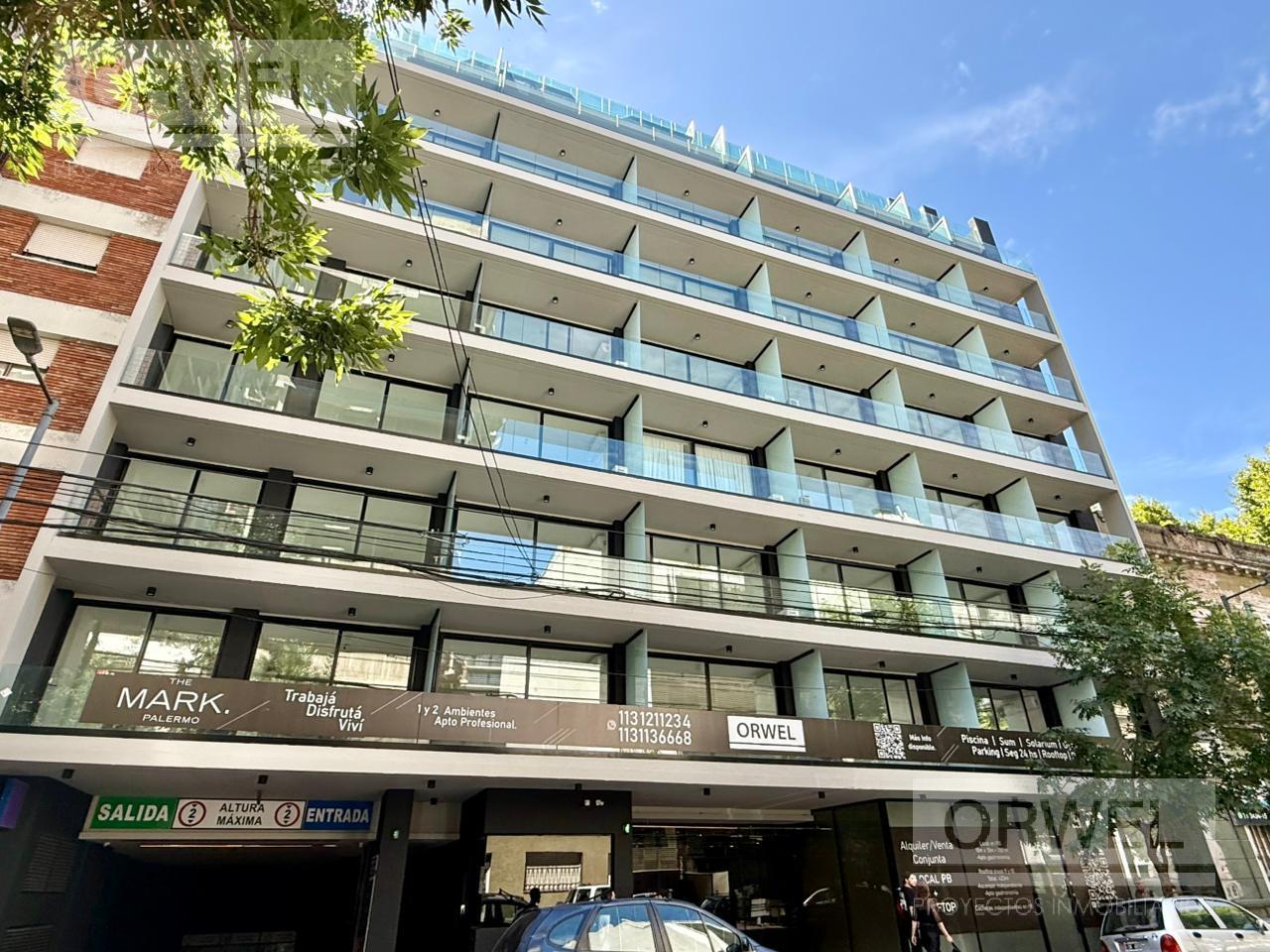 MONOAMBIENTE EN PALERMO HOLYWOOD. AMENITIES. UBICACION 10. LUMINOSO. SEG. 24 HS.