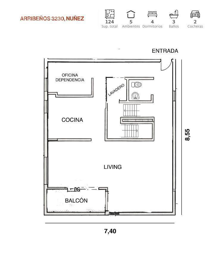 Dúplex 4 ambientes en Alquiler. Nuñez. VENTA o ALQUILER SIN MUEBLES