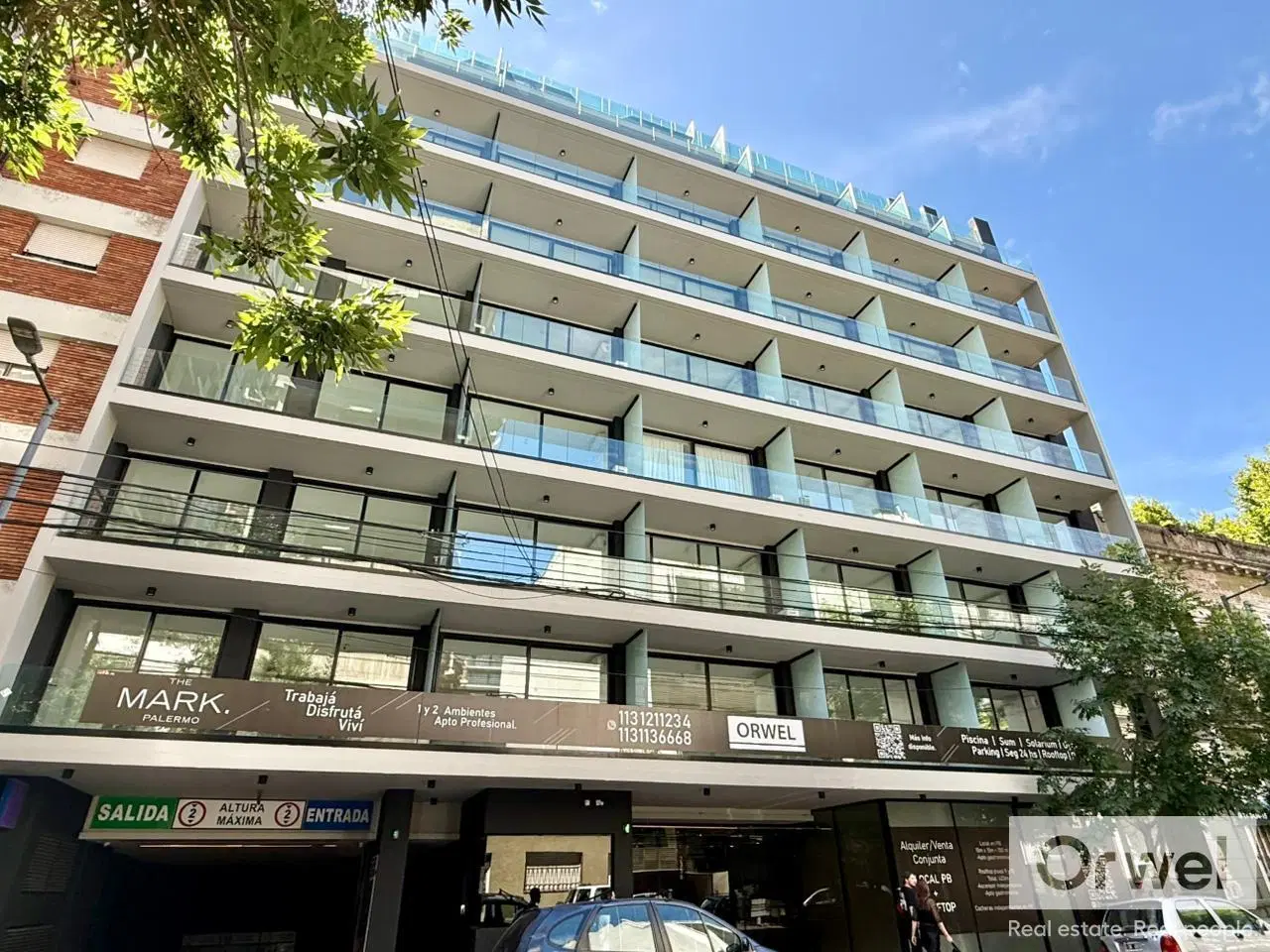 GRAN Monoambiente en Palermo H. THE MARK, MUY LUMINOSO Y ESPACIOSO. AMENITIES. SEG. 24 HS. 3