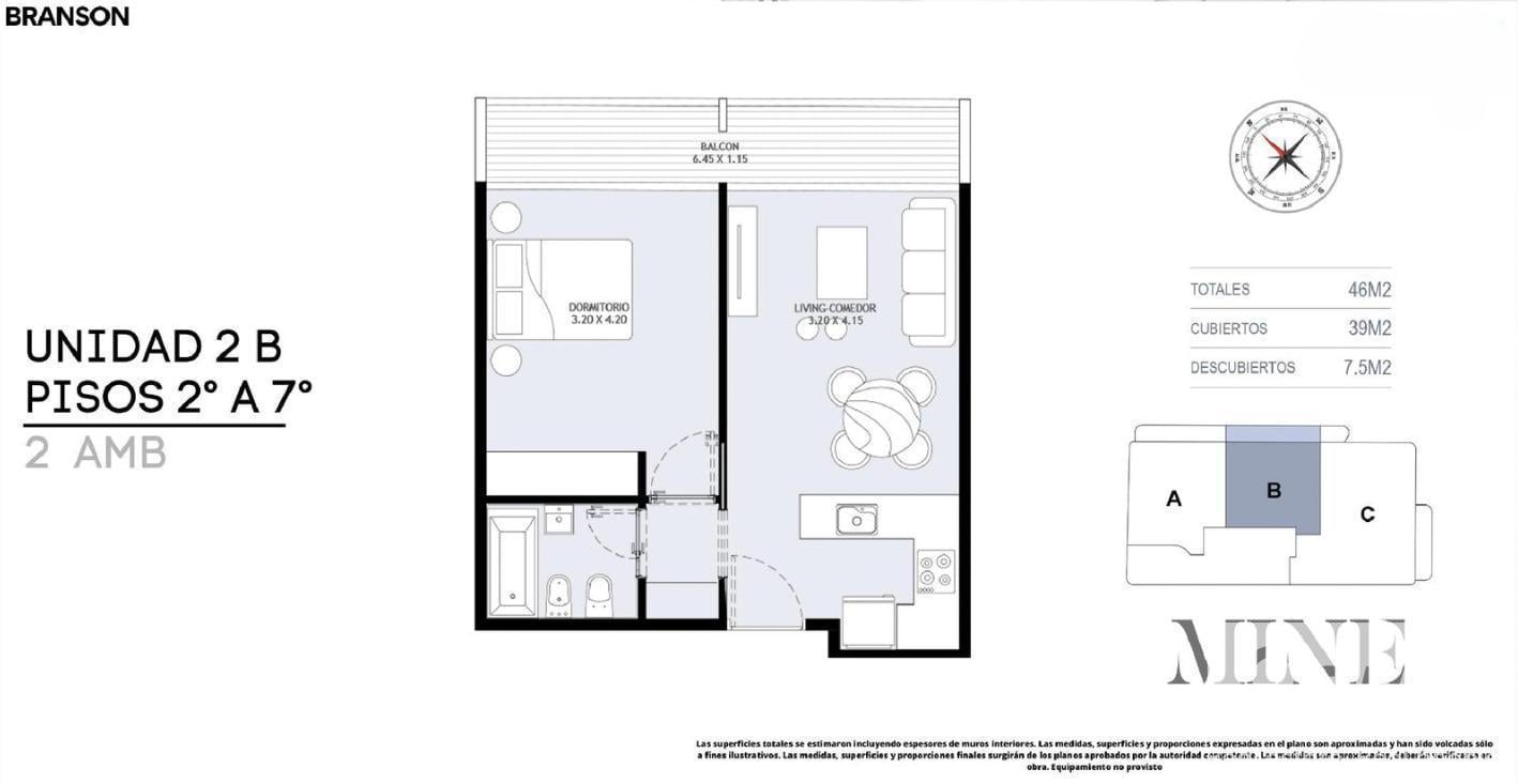 Departamento en Venta en Belgrano 2 ambientes A estrenar Pileta