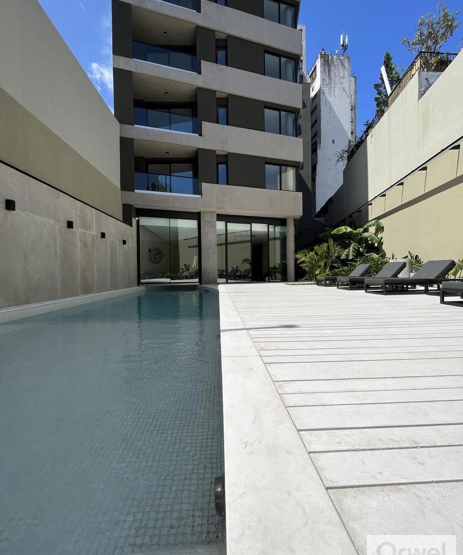 Departamento Monoambiente al frente en Venta. Full amenities.