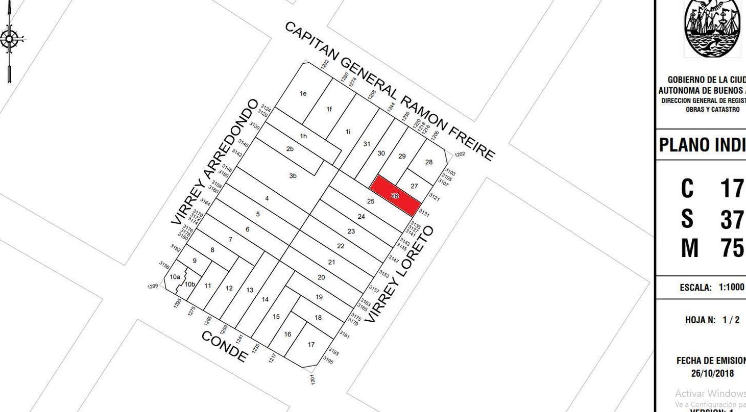 Terreno en venta en Colegiales