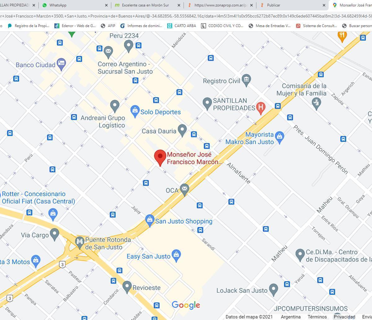 LOTE EN SAN JUSTO CENTRO