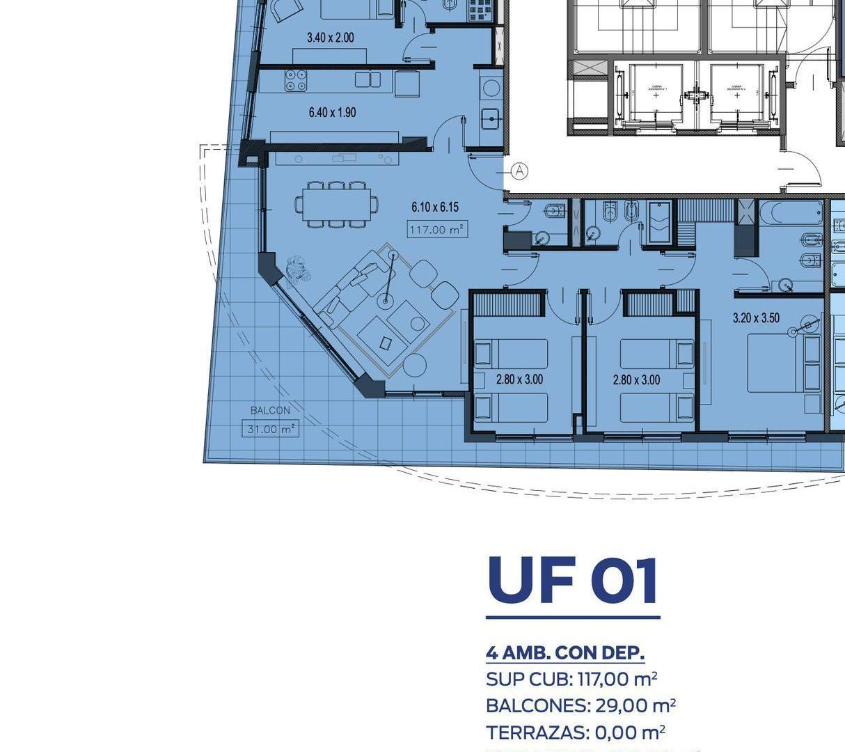 4 ambientes en esquina con balcón y amenities en Caballito Norte - Cochera Opcional