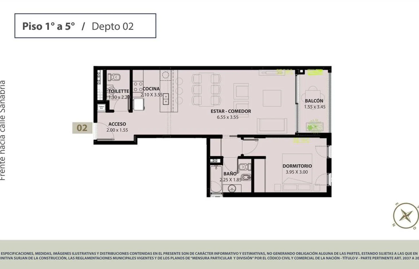 Super 2 ambientes de categoria con amenities en Monte Castro