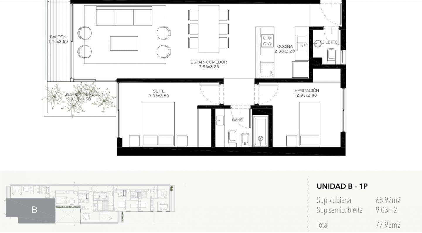 Departamento 3 ambientes. | OLAZABAL, AV. al 2600