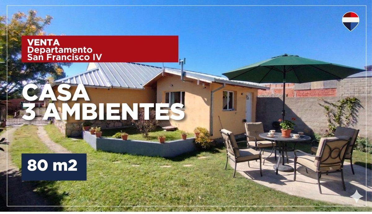 Casa 3 ambientes en venta en San Francisco 4TO