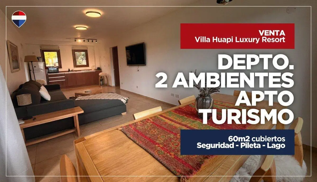 Depto. 2 ambientes en Villa Huapi - Apto turismo 2