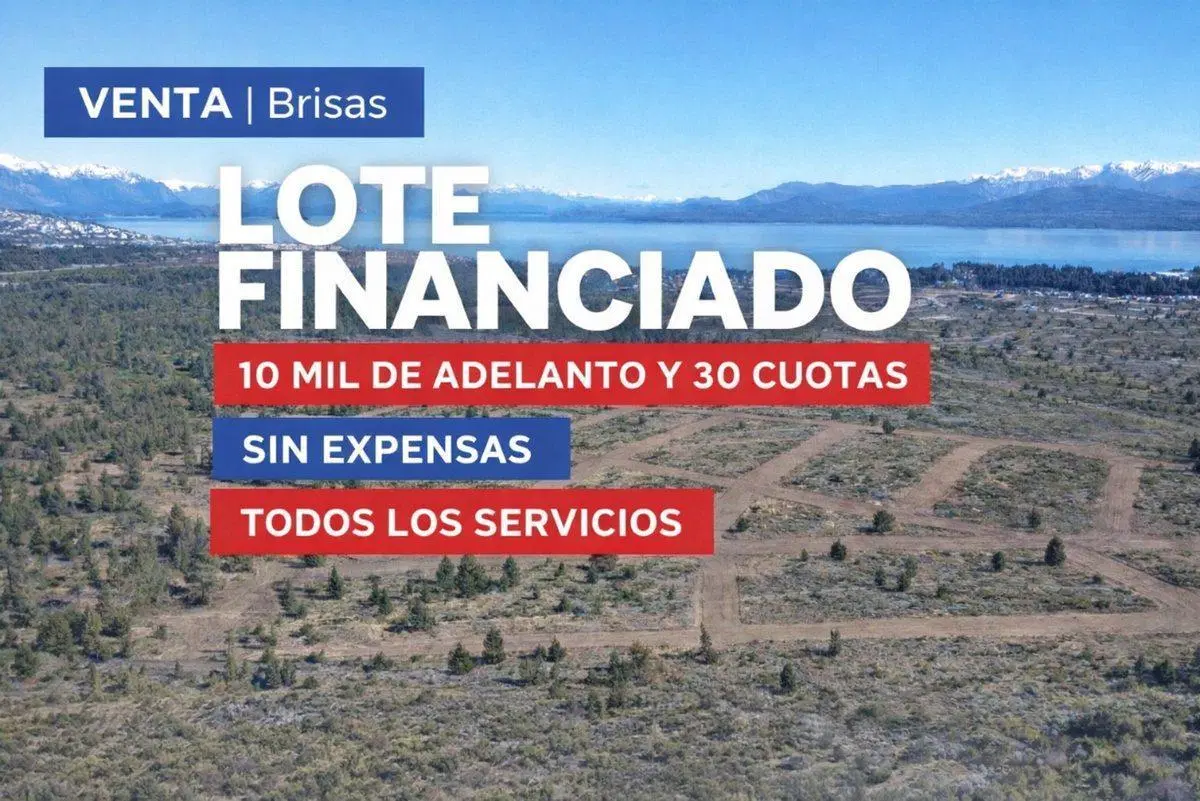 Venta Lote Financiado 70% Bariloche Brisas 3