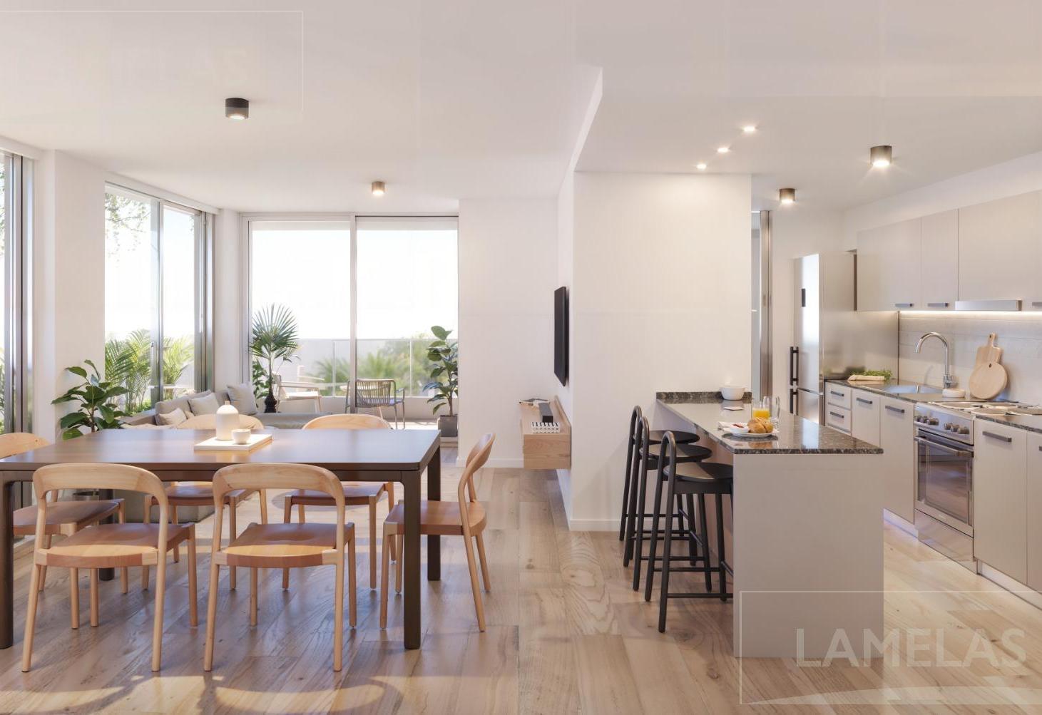 Venta piso exclusivo 2 dormitorios con balcón Jujuy al 2400