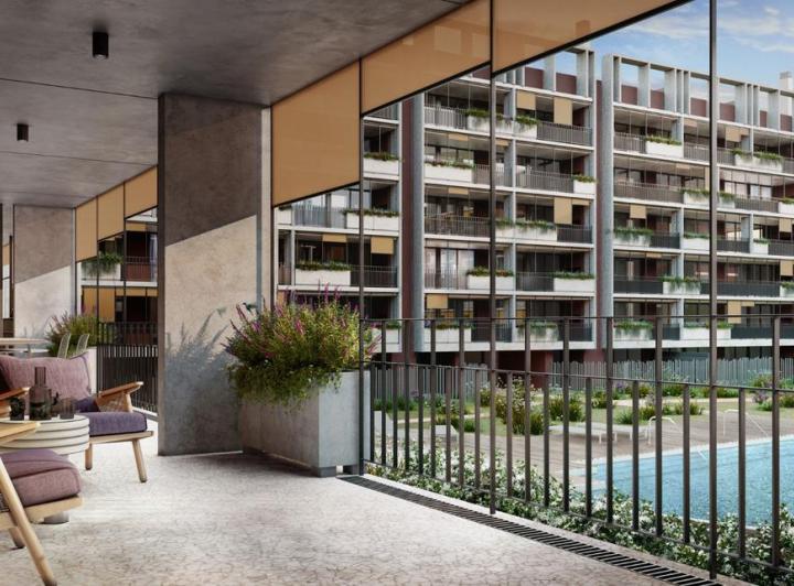 2 ambientes con cochera y balcón aterrazado en Venta en Quartier Bajo Belgrano. Sector Migueletes. 1
