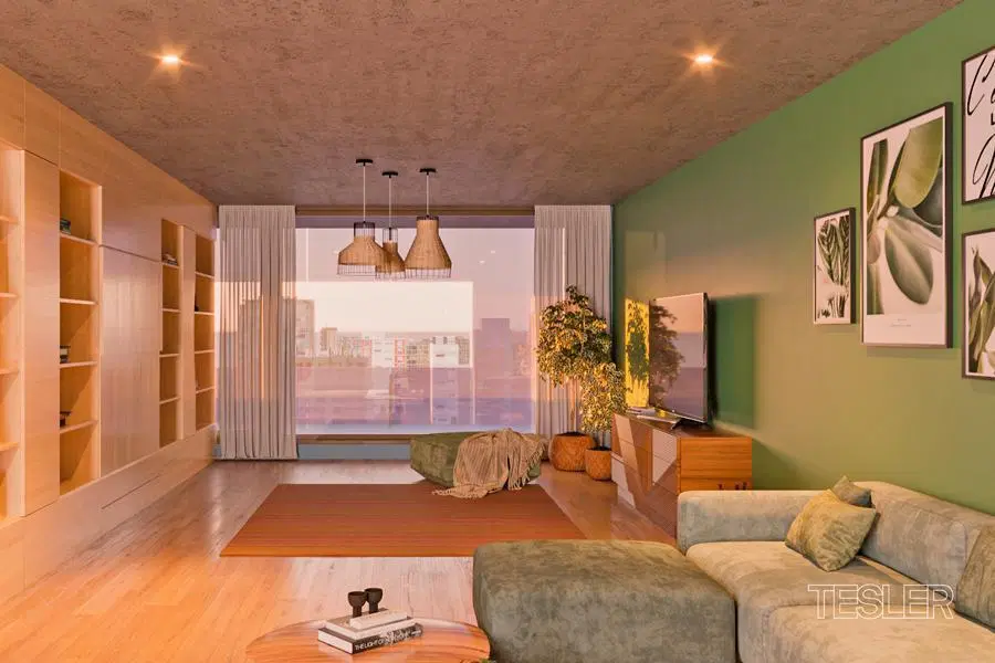 Amplio y luminoso monoambiente Apto profesional Amenities Piso alto A estrenar Nuñez 3