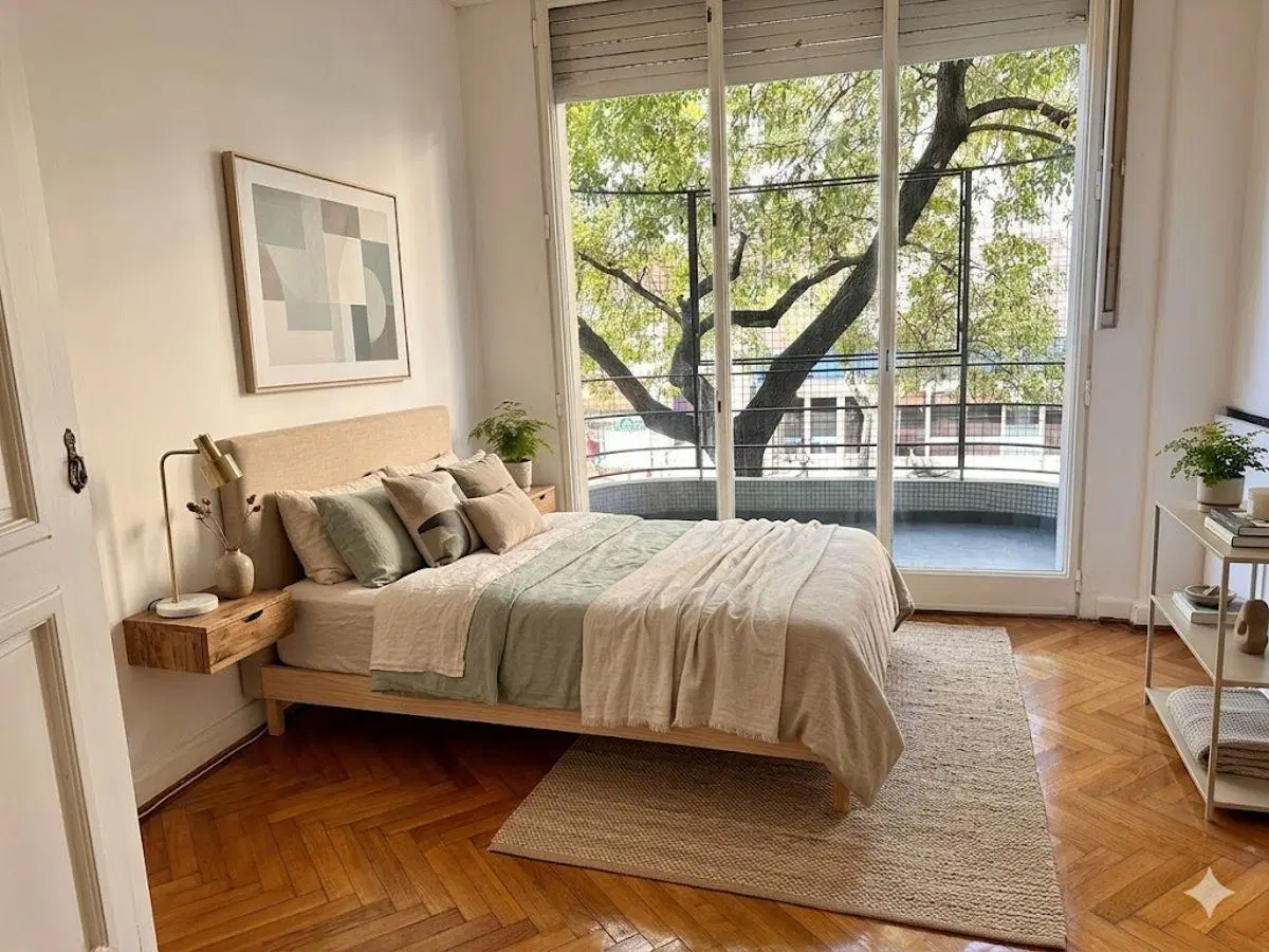 Venta piso 2 ambientes y medio con balcon mts Av 9 de Julio 4