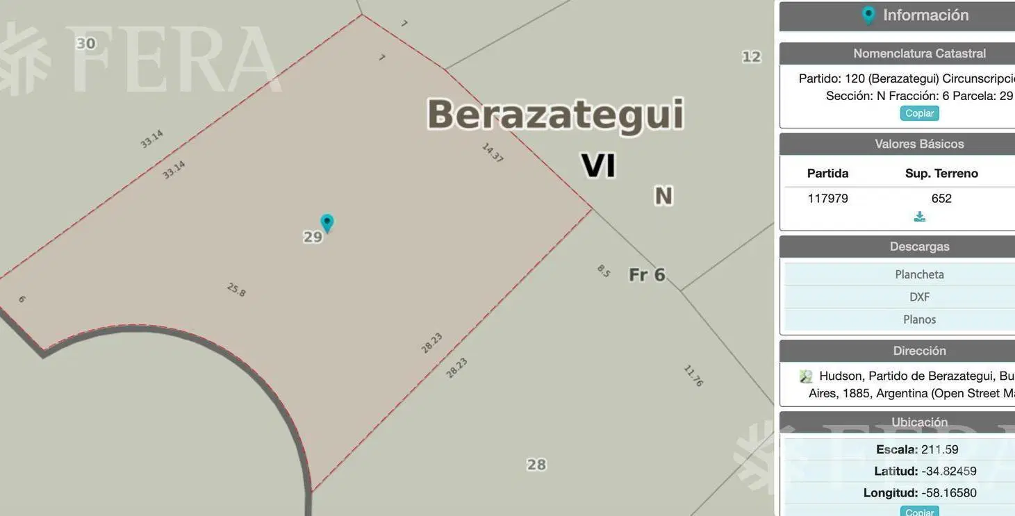 Venta Terreno de 650 m2 en Barrio Fincas de Hudson- Berazategui 2