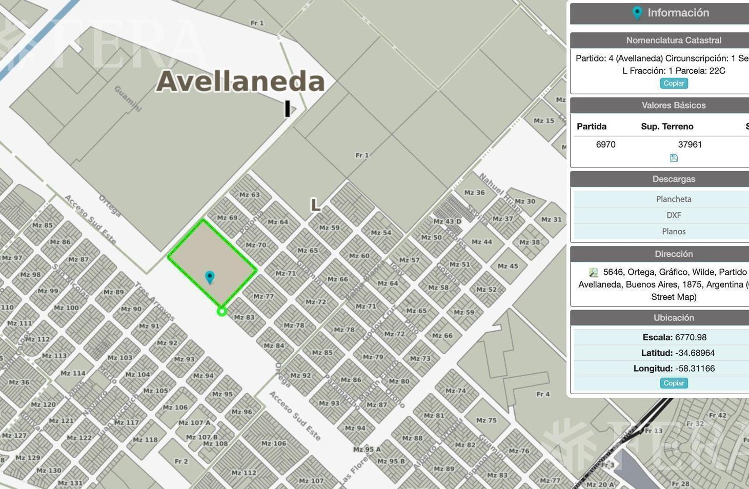 Foto de Venta de Terreno industrial de 37691m2 en Wilde, imagen 2