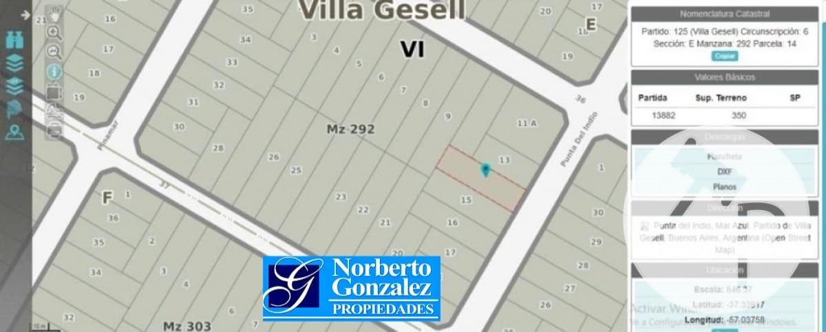 En Venta en Mar Azul Dos Los Lotes de Terrenos Juntos de 625 m Totales Juntos o Separados F: 9 2