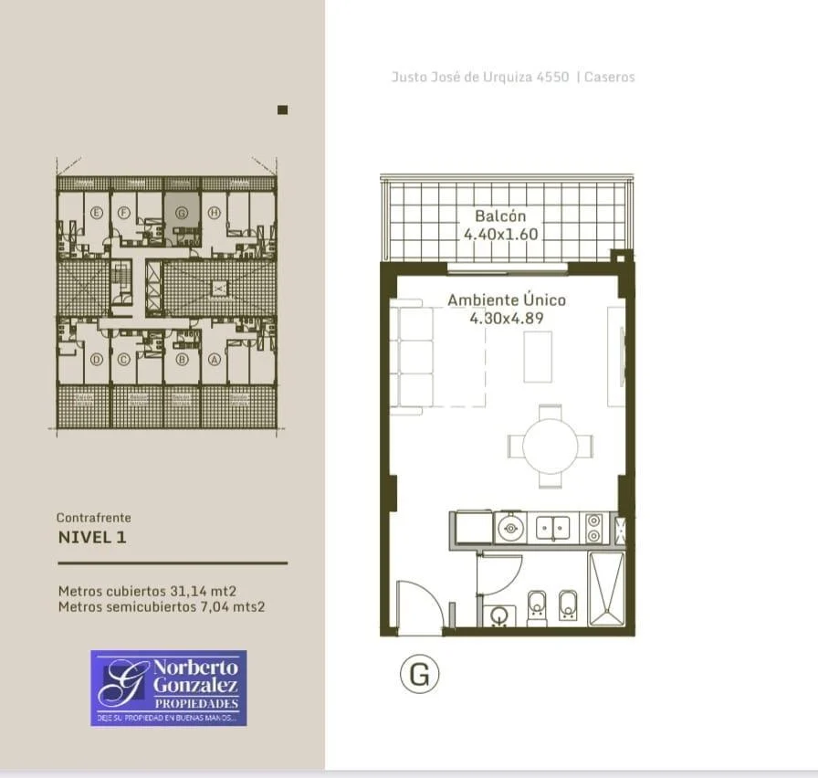EN VENTA EN CASEROS DEPARTAMENTO DE 2 AMBIENTES FRENTE SITO EN 1° PISO F: 10859