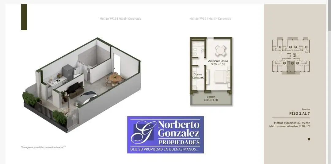 Venta En Pozo Martin Coronado Proyecto Clamaco 3 ambientes  F: 11170 4