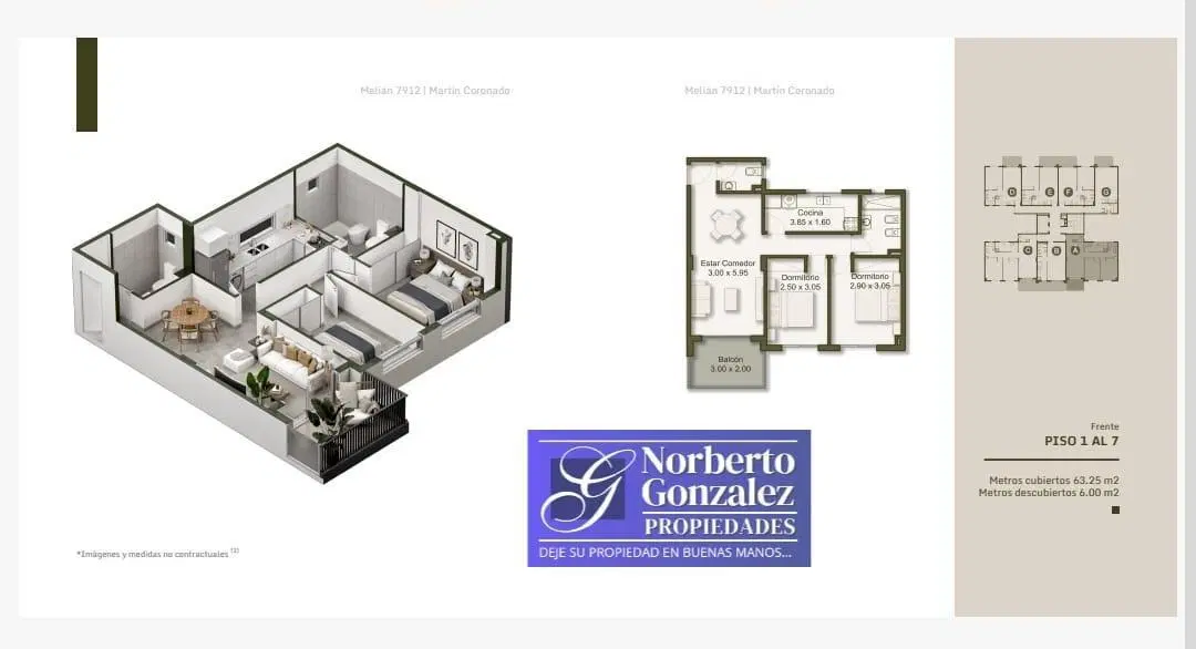 Venta En Pozo Martin Coronado Proyecto Clamaco 3 ambientes  F: 11170 3