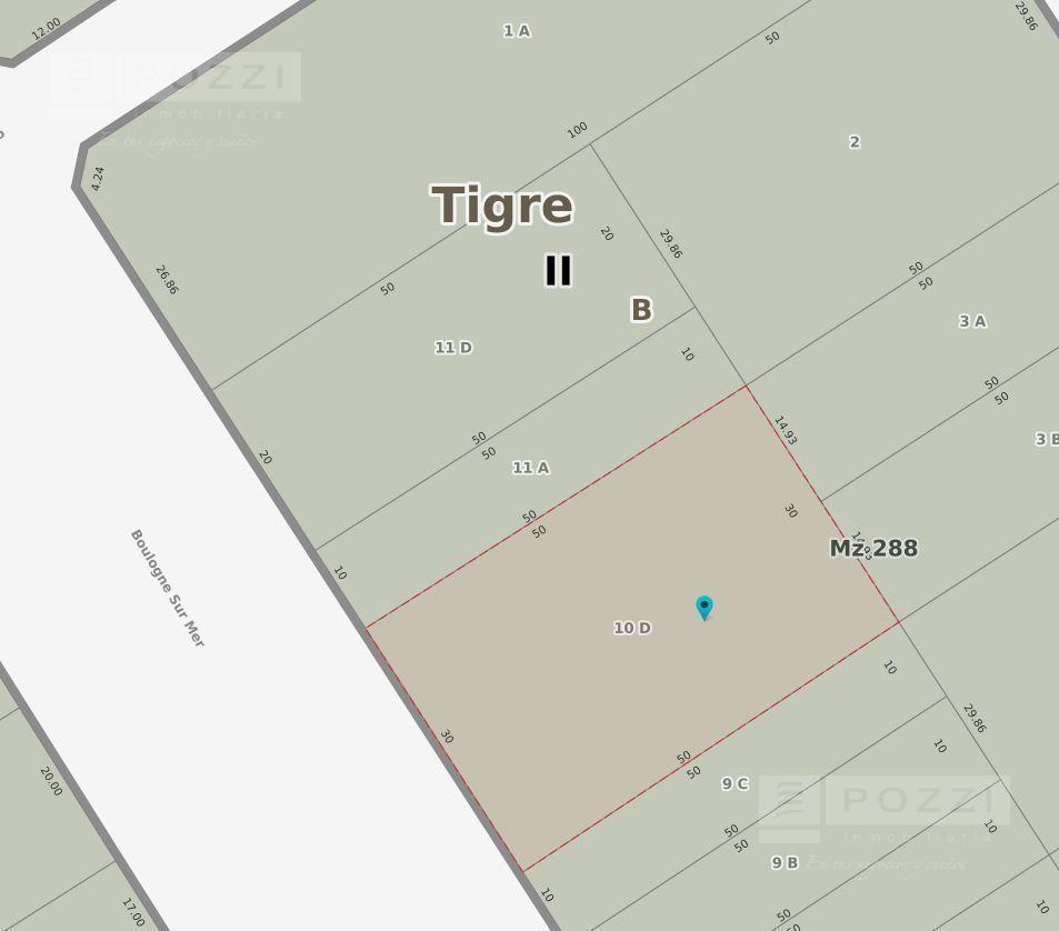 Fracción de 1500 m2 - C4 - Av. Boulogne Sur Mer - Pacheco - Tigre - Pozzi Inmo