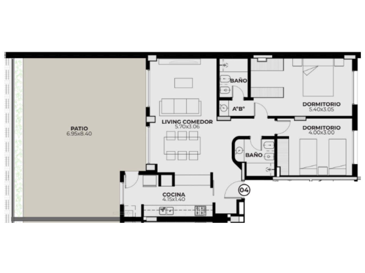 Foto de Mitre 1868 - 2 dormitorios al contrafrente + Patio Exclusivo, imagen 5