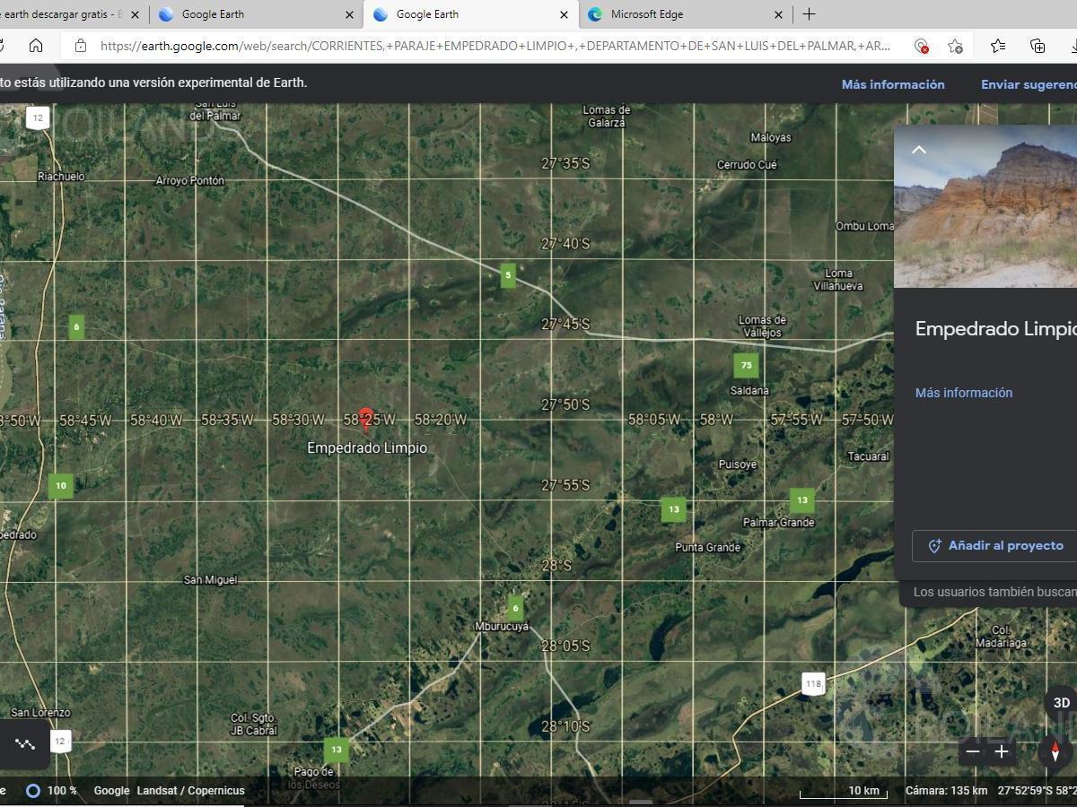 Venta Campo en Empedrado Limpio 3