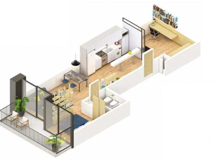 Venta Departamento 2 Ambientes con Balcón Aterrazado en Villa Urquiza 2