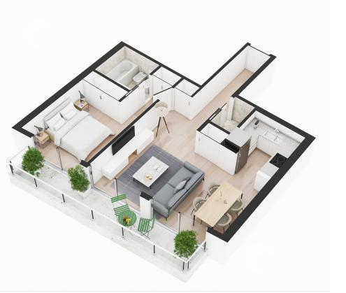 Alquiler Departamento 2 Ambientes con Balcón y Amenities, a Estrenar en  Palermo Soho
