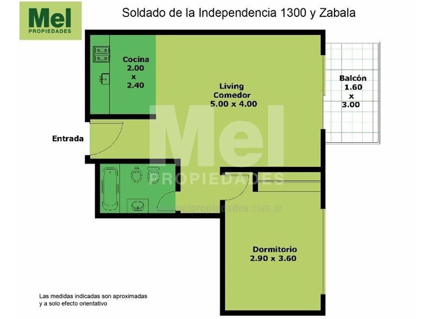 2 ambientes| Alquiler en Belgrano| Con balcón, contrafrente