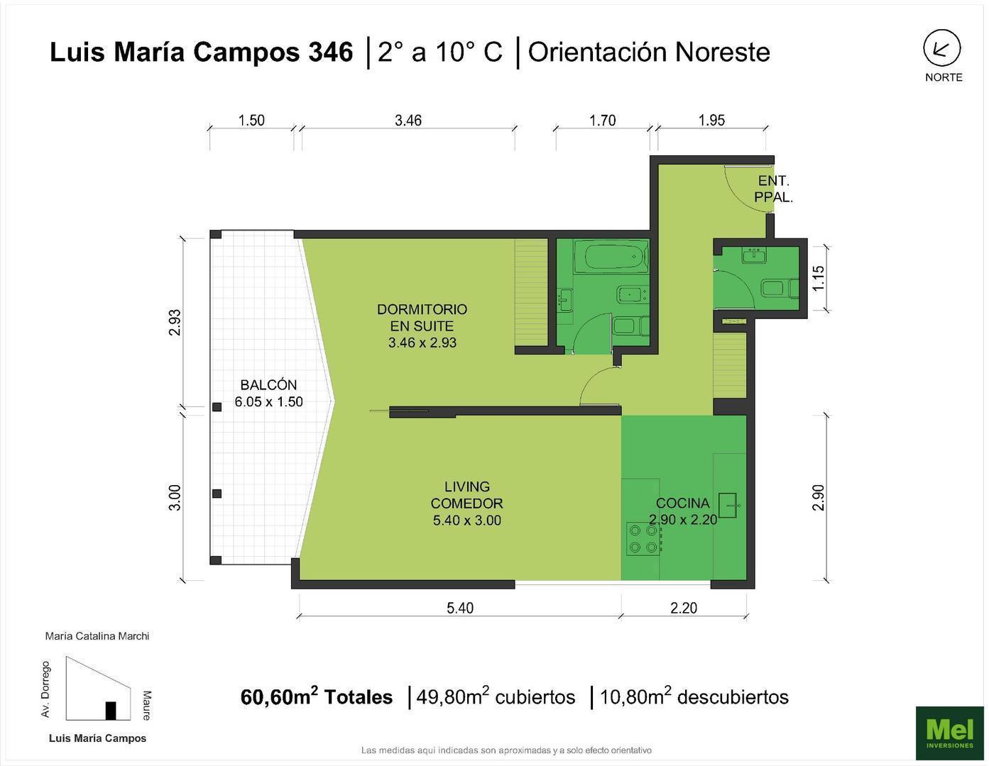 Foto de Luis María Campos 346, Desarrollo | 2 ambientes + Balcón, imagen 1