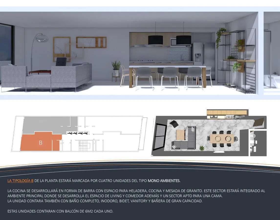 Departamento en Venta de 1 ambiente en Palermo 3
