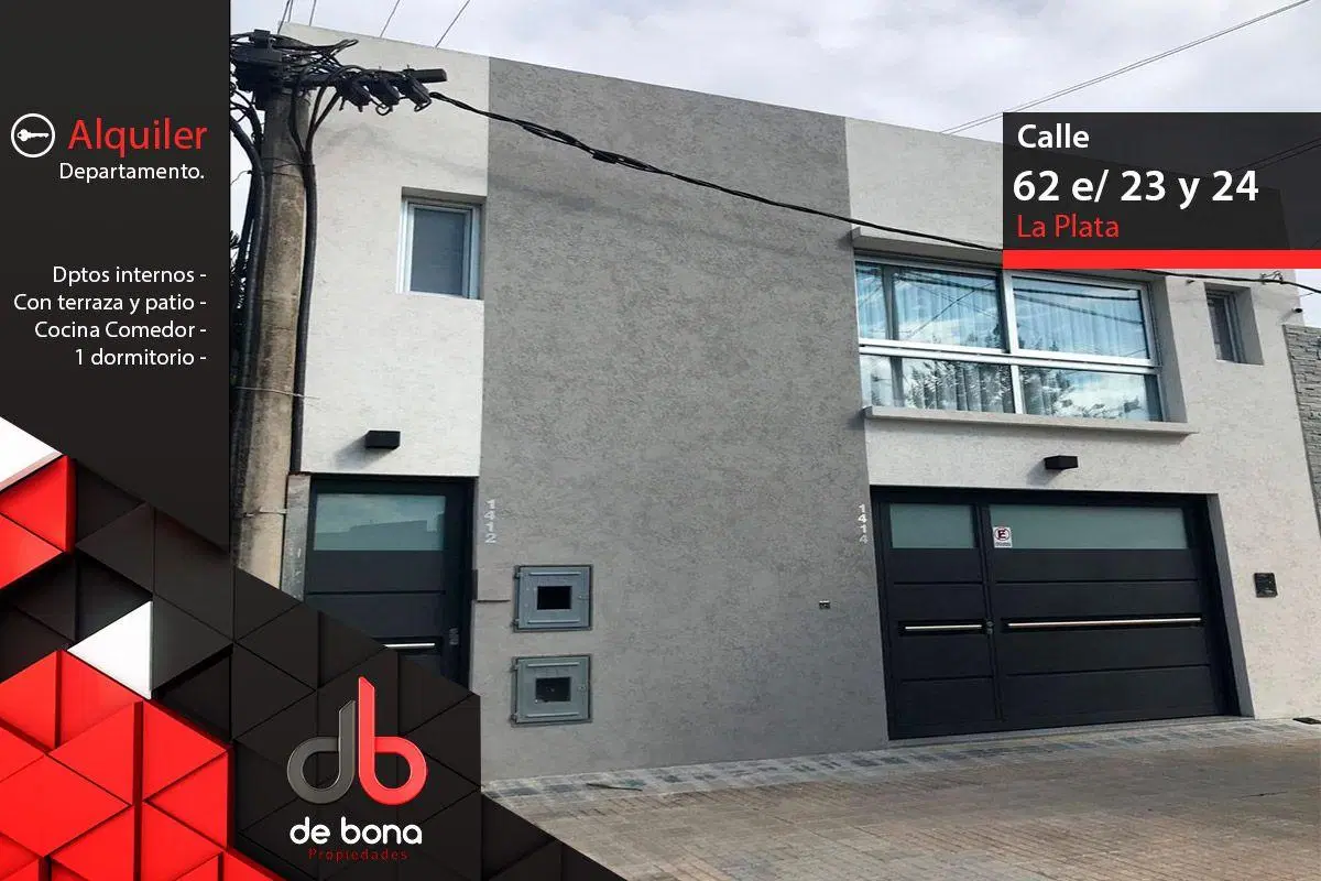 DEPARTAMENTO 1 dormitorio en ALQUILER en calle 62 y 23 de La Plata 3