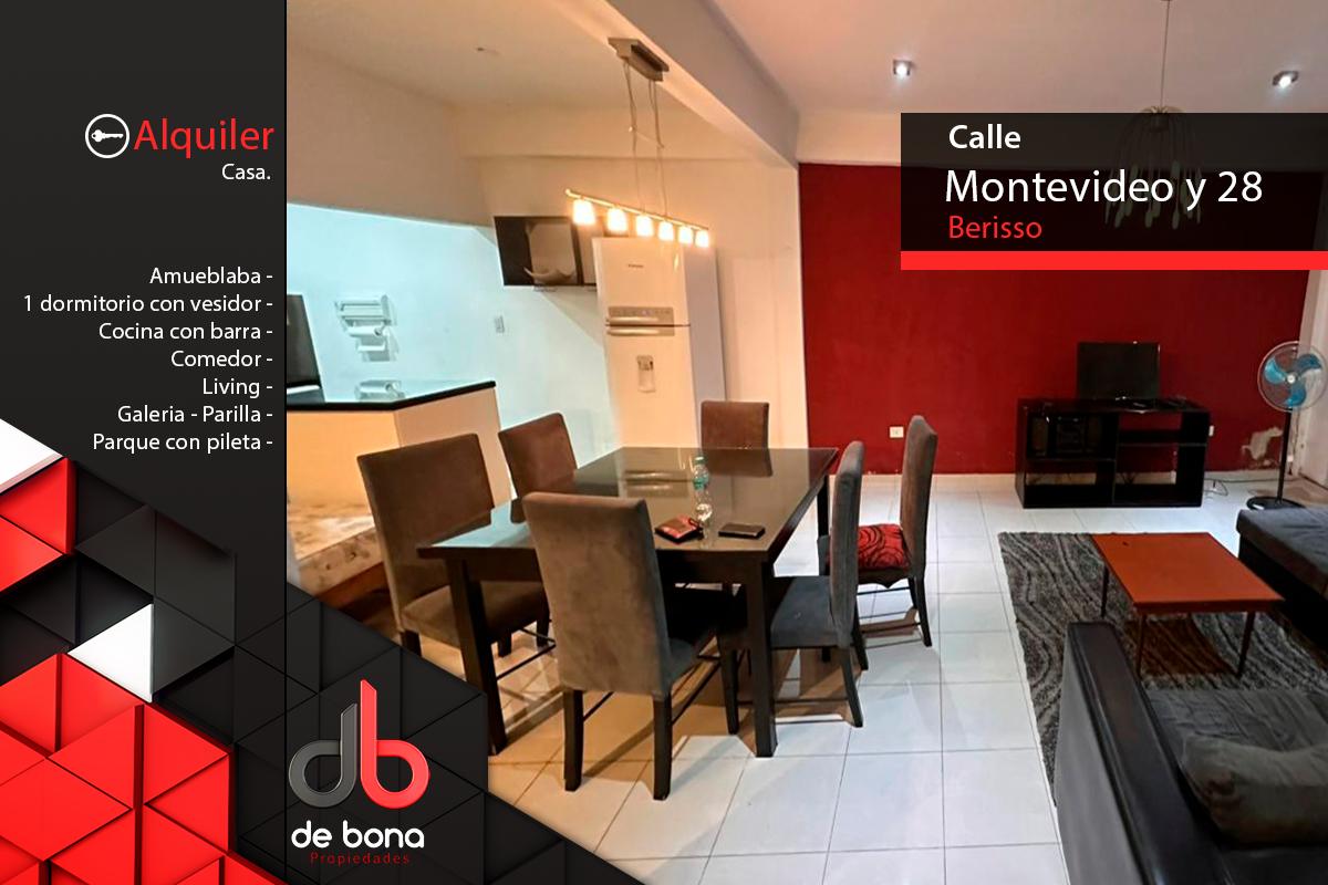 CASA amueblada en ALQUILER - Avenida Montevideo y 28 de Berisso