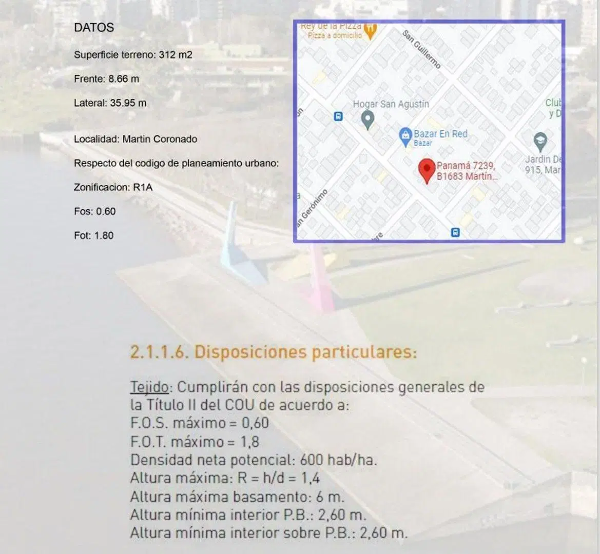 Venta Terreno Martin Coronado 5