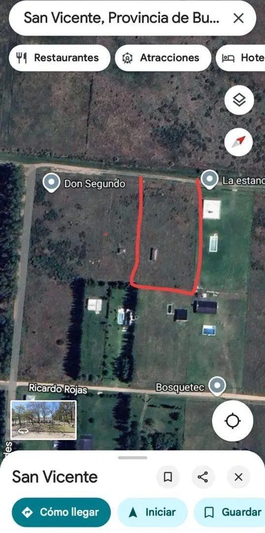 VENTA LOTE 50,02m X 88,41m ALAMBRADO  QUINCHO 5