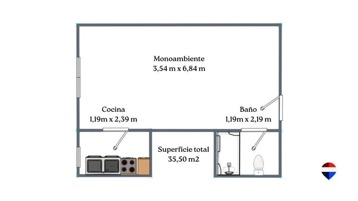 Alquiler Monoambiente en Microcentro | 35,5 m2 4