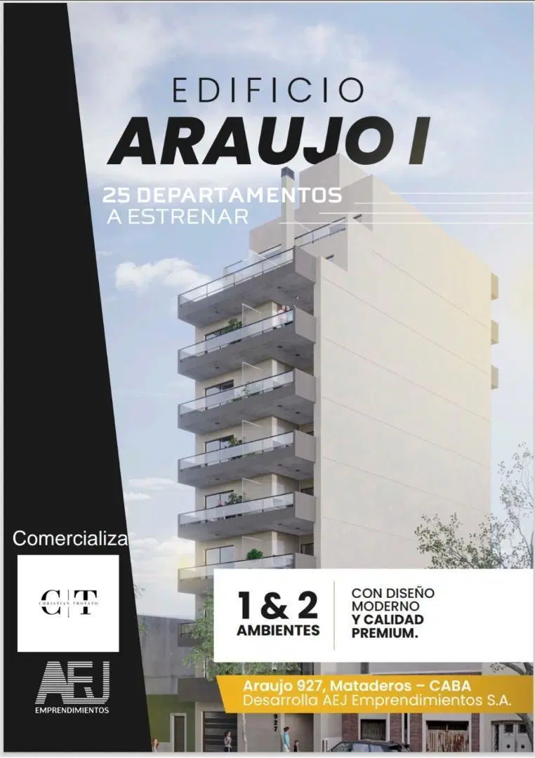Tu 2 ambientes con parrilla propia desde USD 13.000 + cuotas 3