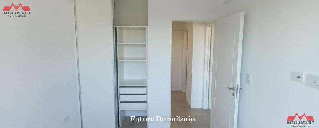 Departamento en pozo cde 3 amb con 2 baños y balcon con parrilla