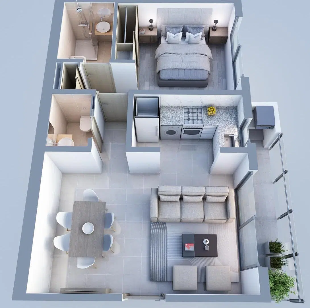 Departamento 2 ambientes con cochera en Banfield Este 5