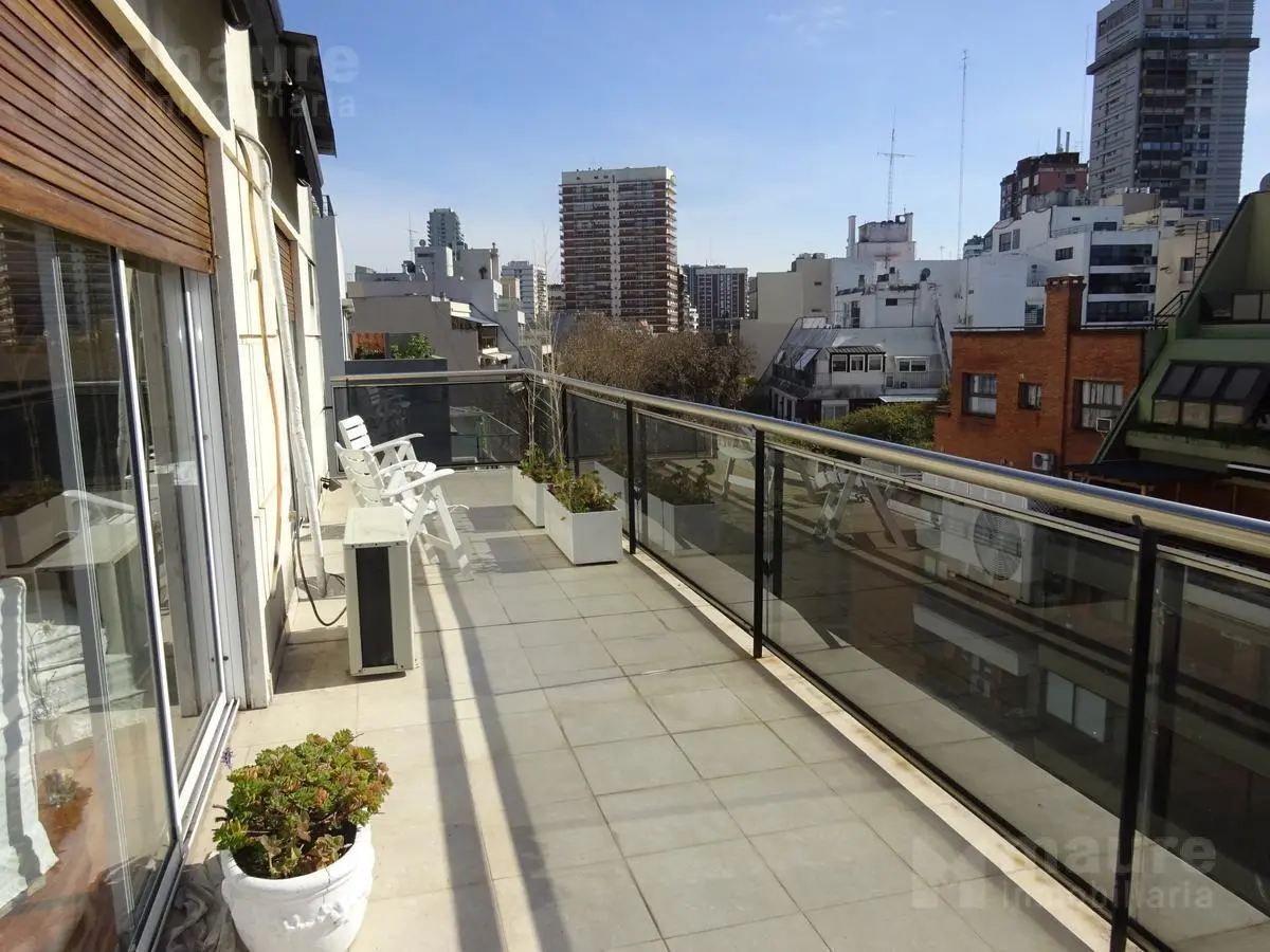 Monoambiente con terraza para 2 personas  en alquiler temporario en Belgrano 3