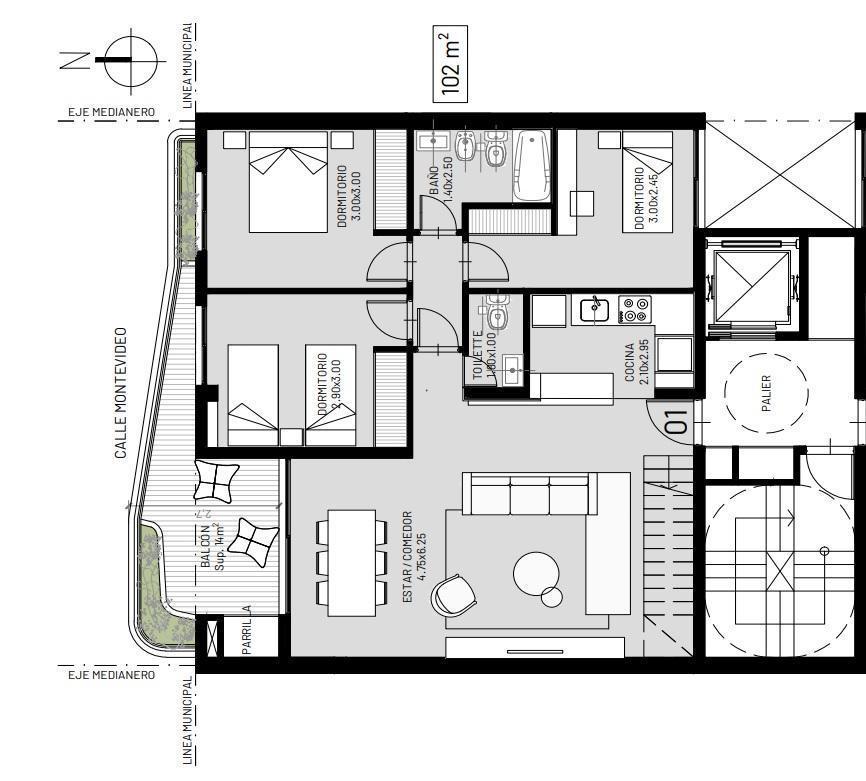 Foto de Departamento en Venta en Rosario - Montevideo al 900, imagen 3